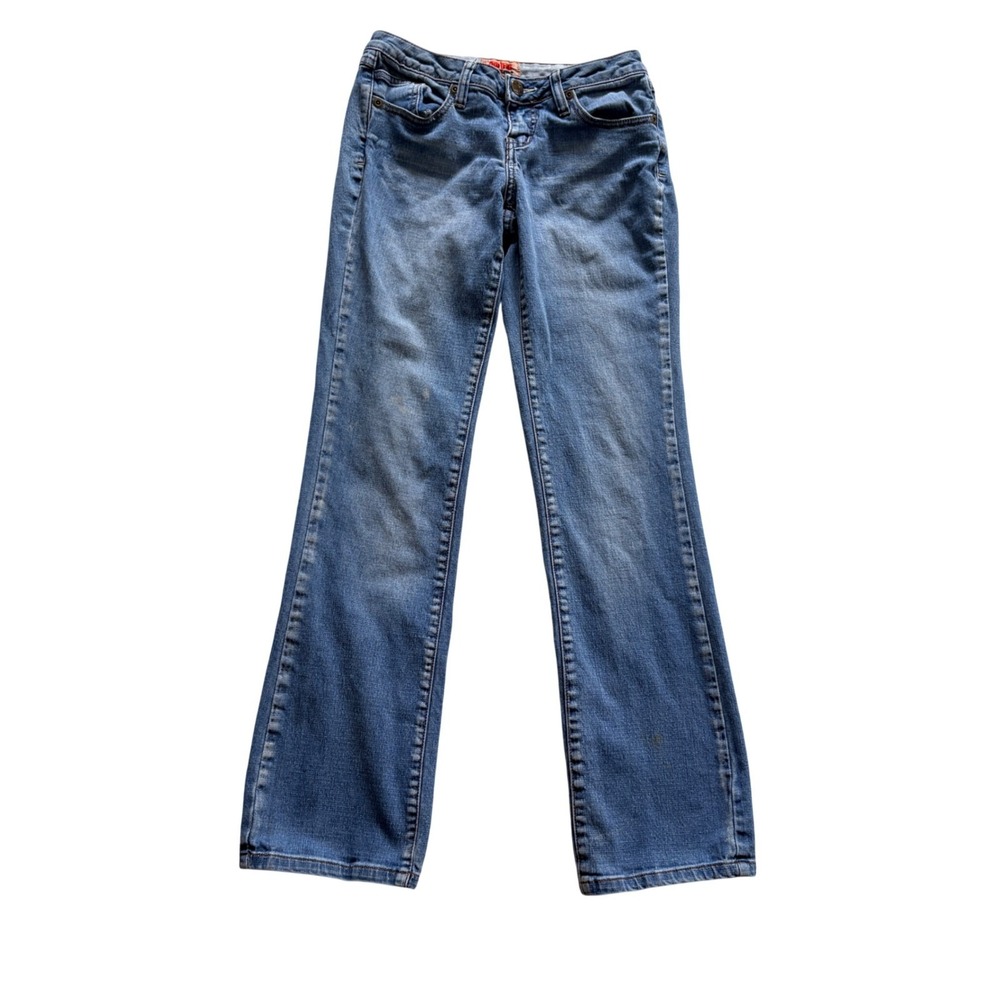 No Boundaries Bootcut Jeans‎ Juniors Size 5 Medium Wash Stretch Denim Y2K Style